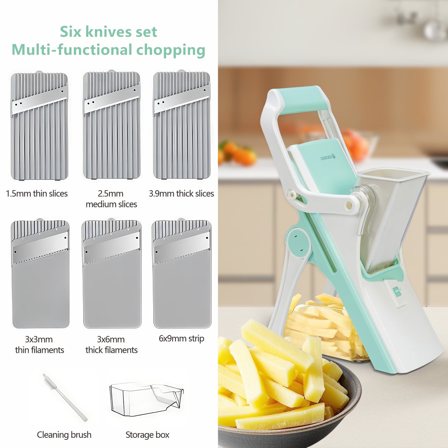 GT 6 in 1 Stainless Steel Manual Cheese Grater