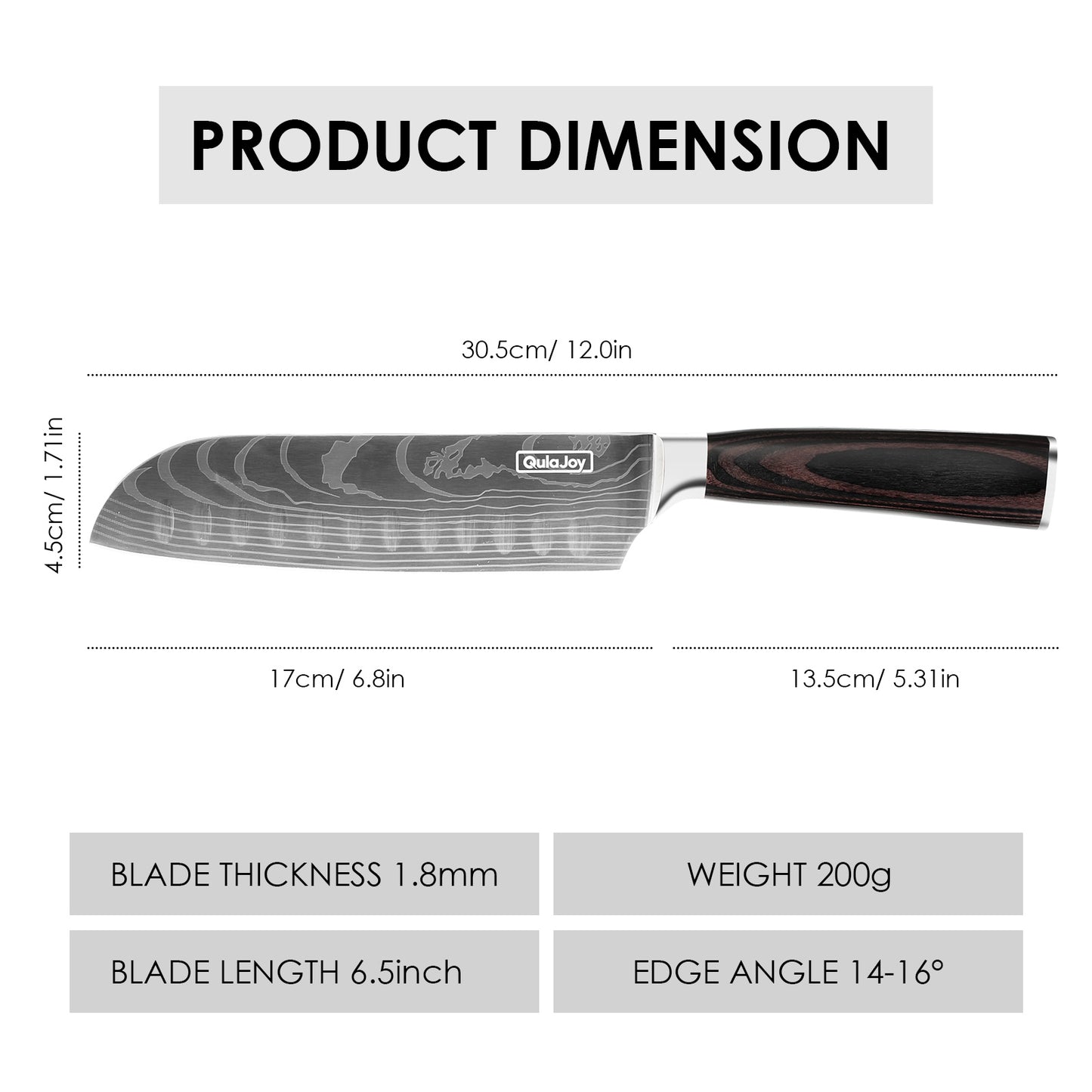 Cynthia Santoku Knife-High Carbon Stainless Steel Chef Knife