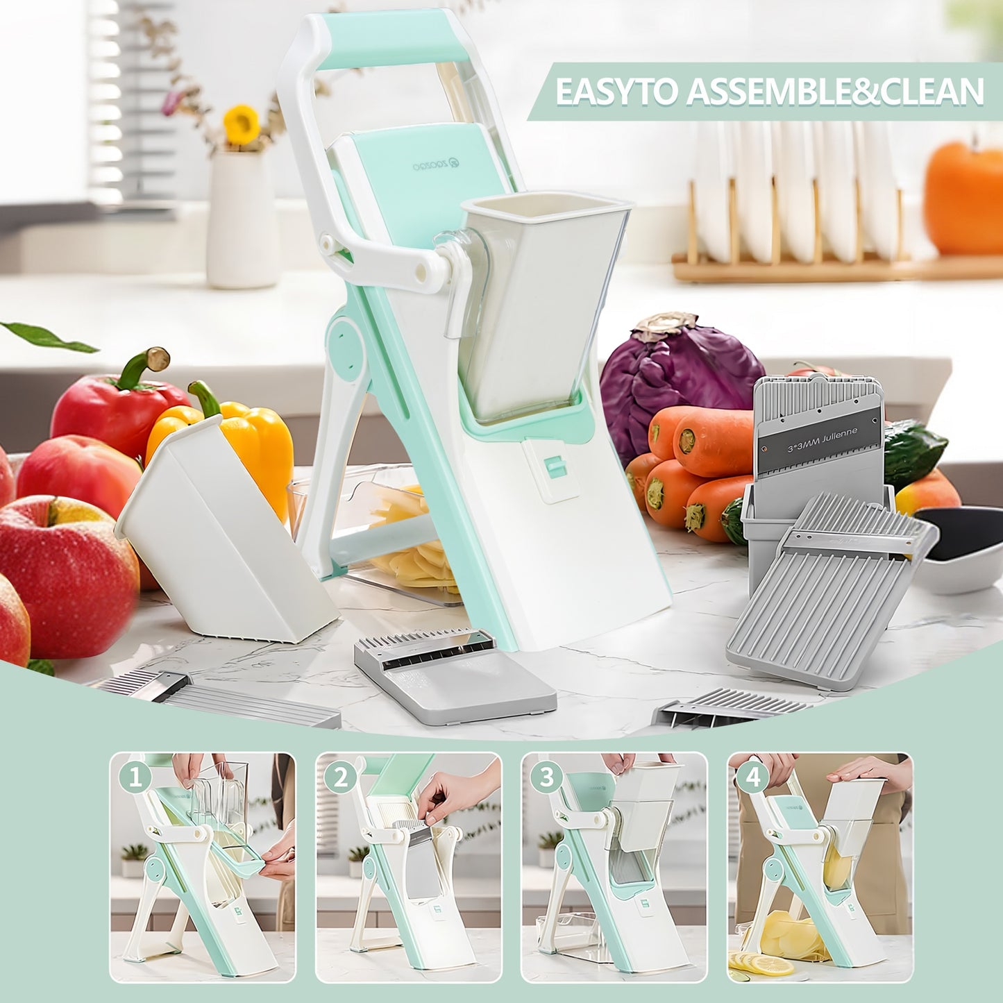 GT 6 in 1 Stainless Steel Manual Cheese Grater